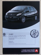 Lade das Bild in den Galerie-Viewer, Citroen Xsara Picasso Alufelgen Challenge Floret - Prospekt Brochure 09.2000
