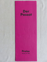 Lade das Bild in den Galerie-Viewer, VW Passat 4-Türer Typ B2 - Preisliste MJ 1981 - Prospekt Brochure 10.1980
