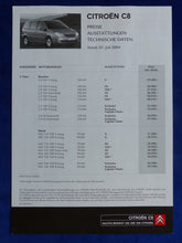 Lade das Bild in den Galerie-Viewer, Citroen C8 VSX Exclusive - Preisliste MJ 2005 - Prospekt Brochure 07.2004
