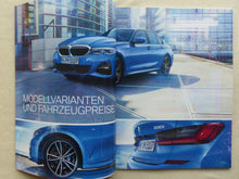 Lade das Bild in den Galerie-Viewer, BMW 3er Limousine 330d M Sport Typ G20 - Prospekt Preisliste Brochure 03.2019
