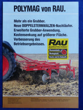 Lade das Bild in den Galerie-Viewer, RAU Polymag Grubber Doppelsternwalzen - Prospekt Brochure 06.1997
