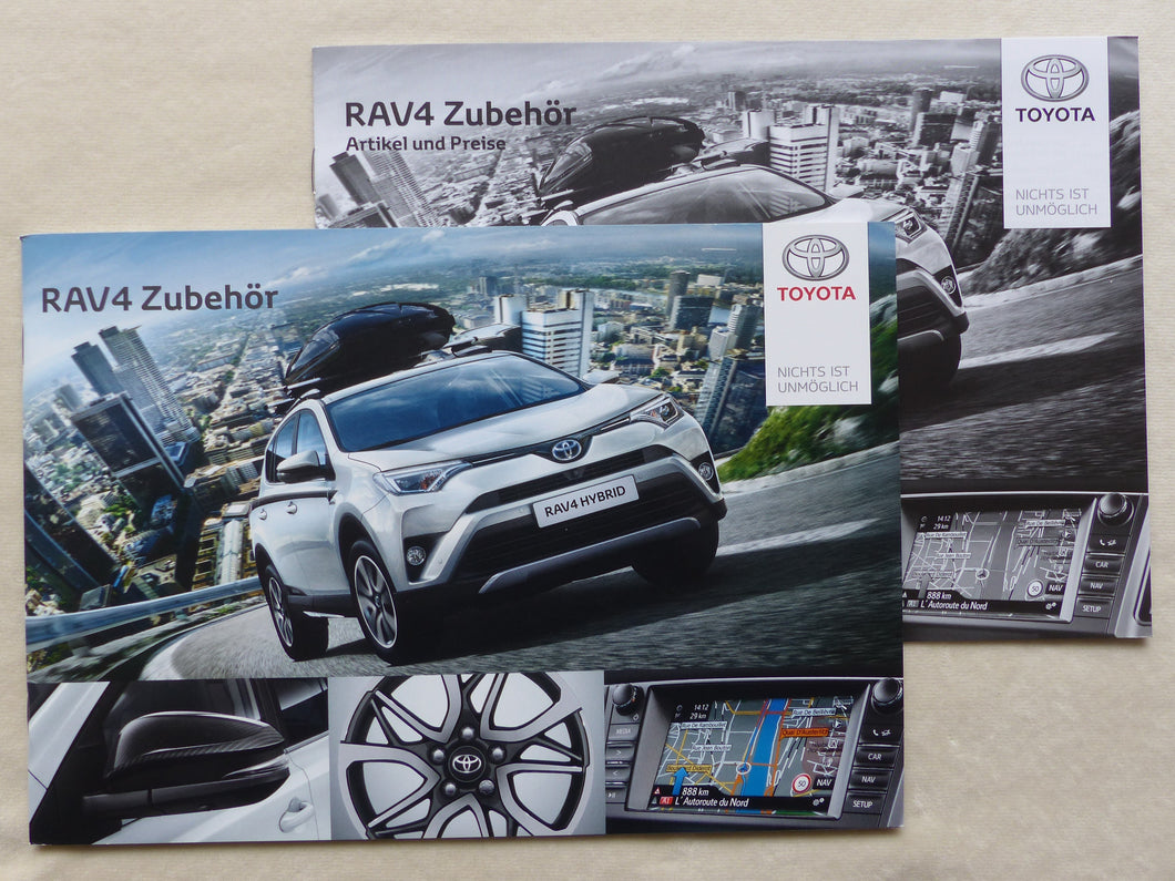 Toyota RAV4 Zubehör MJ 2016 - Prospekt Brochure + Preisliste 01.2016