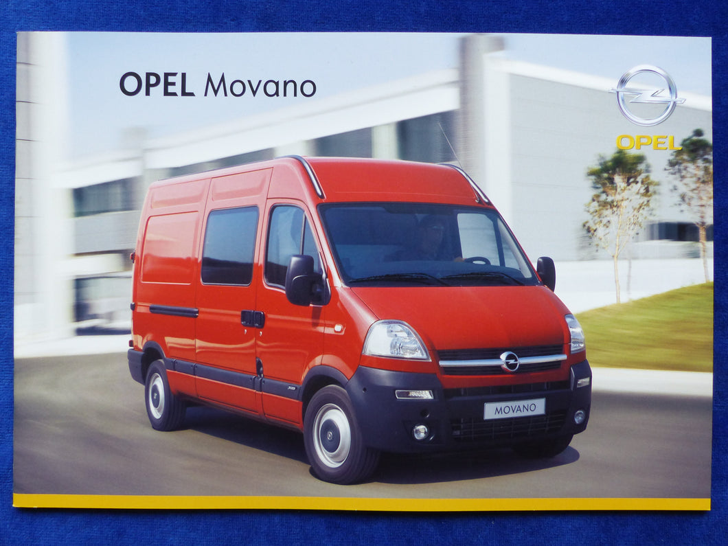 Opel Movano Kastenwagen Combi Bus MJ 2008 - Prospekt Brochure 11.2007