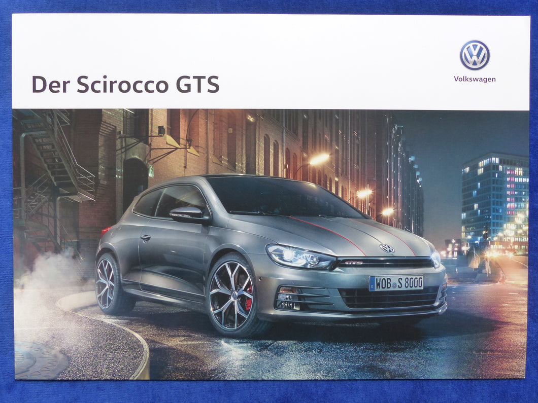 VW Scirocco GTS MJ 2017 - Prospekt Brochure 05.2016