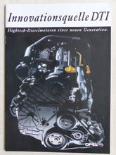Lade das Bild in den Galerie-Viewer, Opel DTI Dieselmotoren - Astra Zafira Vectra Omega - Prospekt Brochure 09.2000
