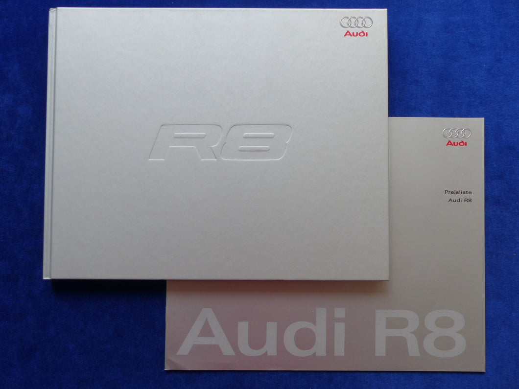 Audi R8 4.2 FSI quattro - Hardcover Prospekt Brochure + Preisliste 04.2007