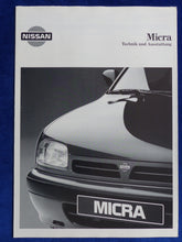 Lade das Bild in den Galerie-Viewer, Nissan Micra - Daten &amp; Ausstattungen MJ 1993 - Prospekt Brochure 01.1993
