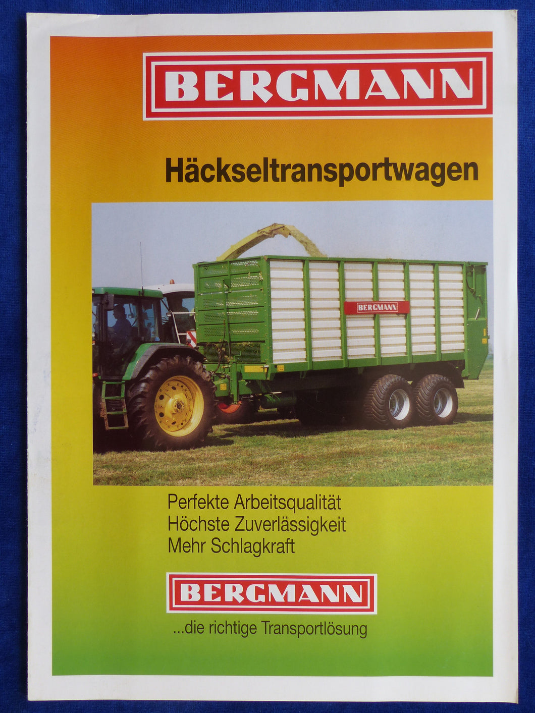 Bergmann Häckseltransportwagen HTW 35 40 - Prospekt Brochure 90er
