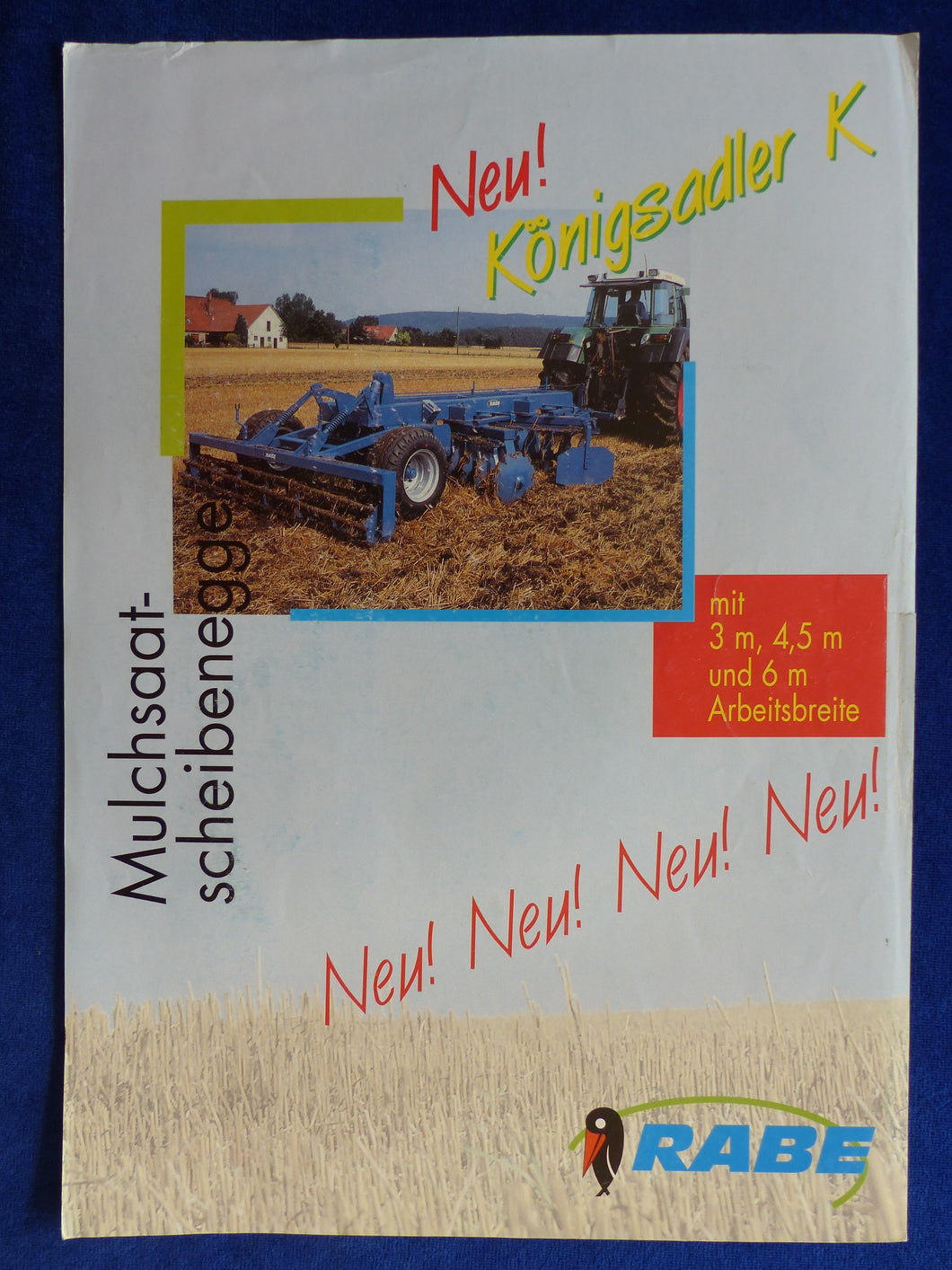 RABE Königsadler K Mulchsaat-Scheibenegge - Prospekt Brochure 10.1997