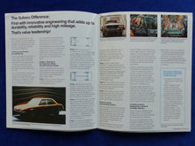 Lade das Bild in den Galerie-Viewer, Subaru 1984 Hardtops Sedan Hatchback Wagons - US-Prospekt Brochure 1983 USA
