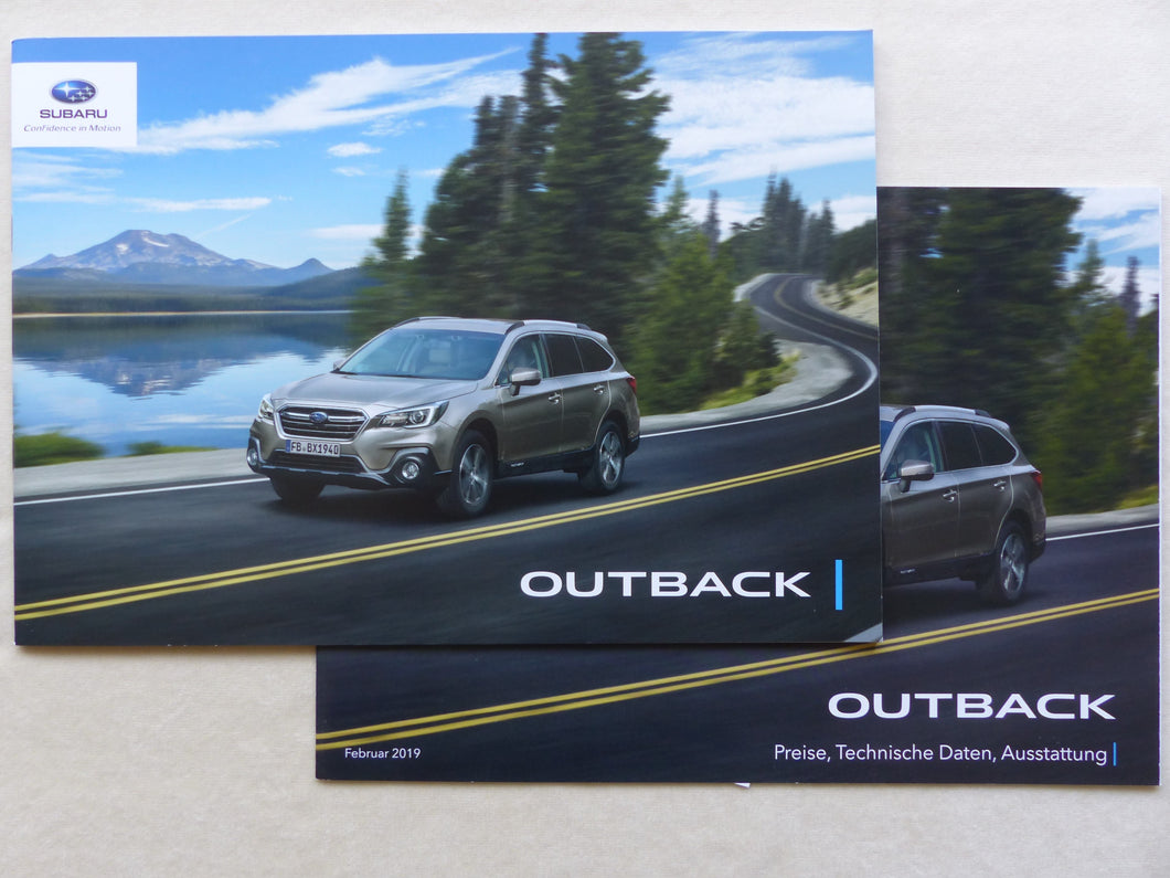 Subaru Outback MJ 2019 - Prospekt Brochure + Preisliste 02.2019 - car-brochure