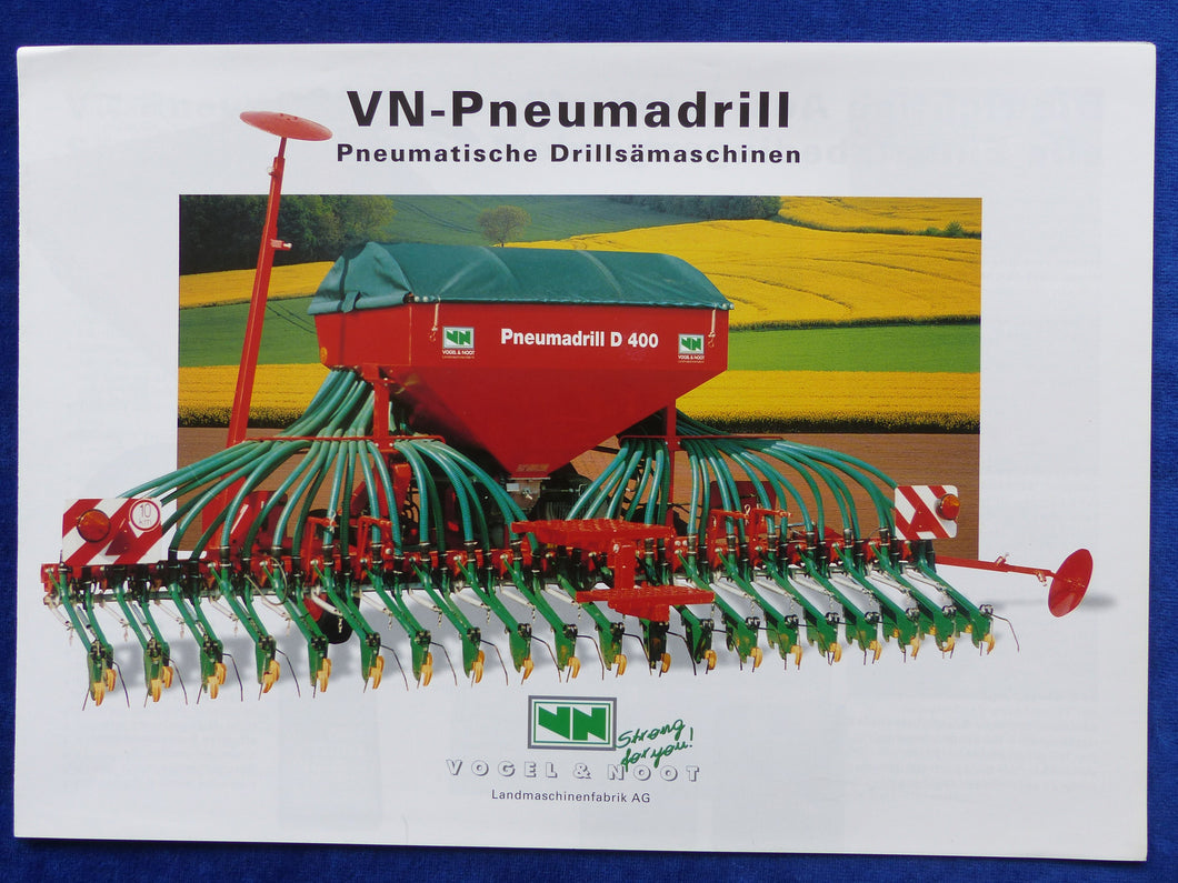 Vogel & Noot VN Pneumadrill Drillsämaschinen - Prospekt Brochure 10.2010 Österreich