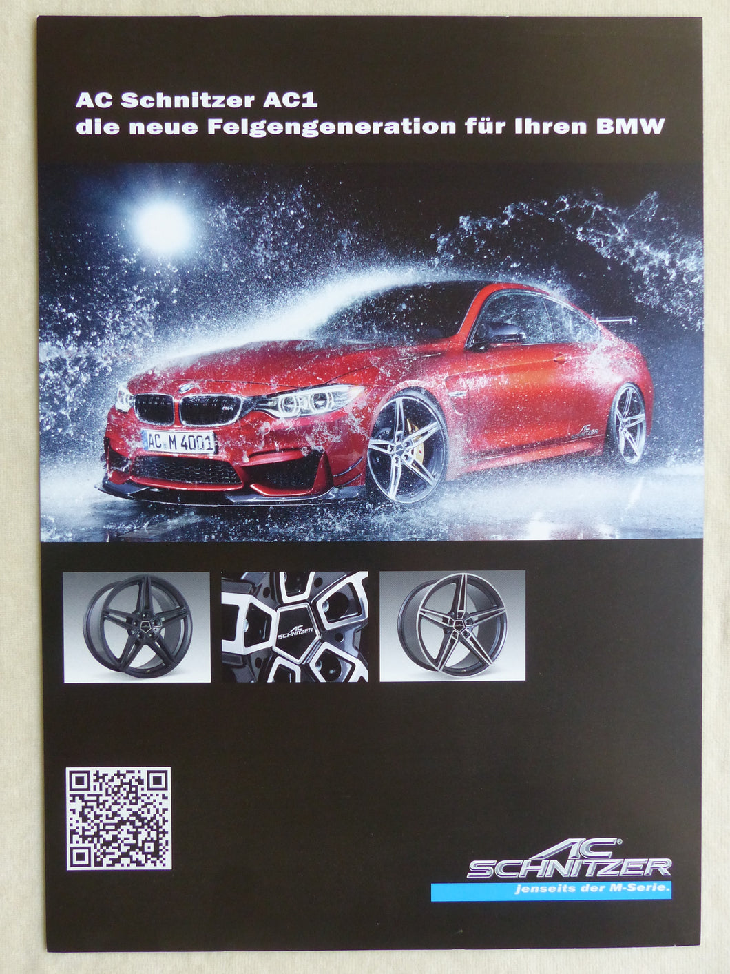 AC Schnitzer AC1 Alufelgen für BMW 1er 3er 5er 6er - Prospekt Brochure 08.2015