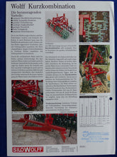 Lade das Bild in den Galerie-Viewer, SiloWolff Kurzkombination 4,5m - Prospekt Brochure 80er
