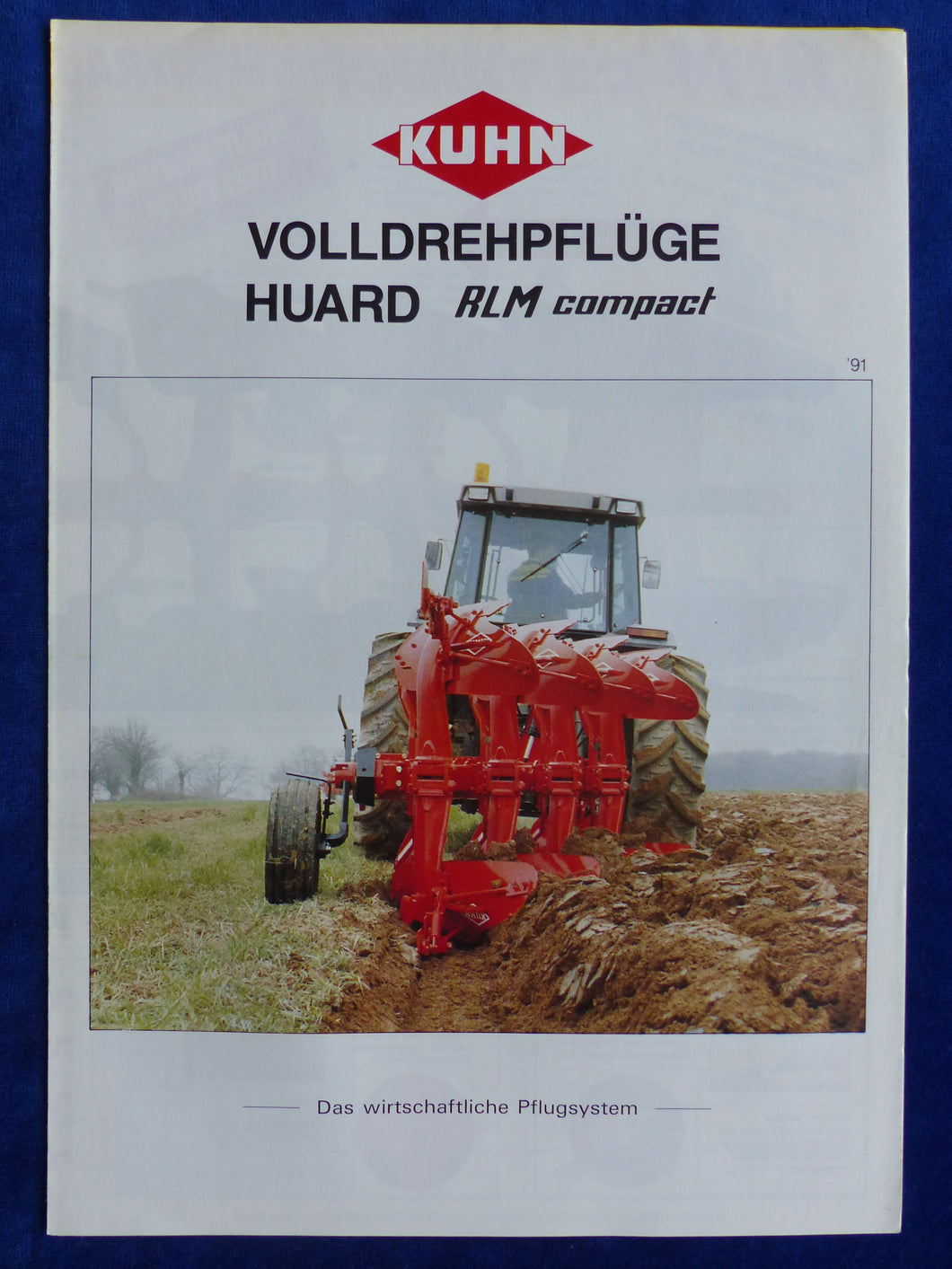 Kuhn Huard RLM compact Volldrehpflüge - Prospekt Brochure 1991