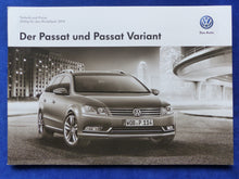 Lade das Bild in den Galerie-Viewer, VW Passat Limousine &amp; Variant MJ 2014 - Prospekt Brochure + Preisliste 06.2013
