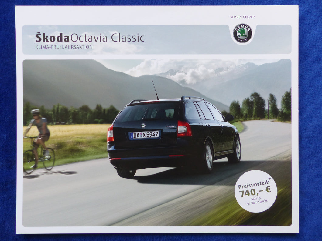 Skoda Octavia Classic Klima-Frühjahrsaktion MJ 2010 - Prospekt Brochure 12.2009