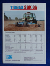 Lade das Bild in den Galerie-Viewer, GTS Tigges Kurzkombination SBK 06 Saatbett - Prospekt Brochure 11.1997
