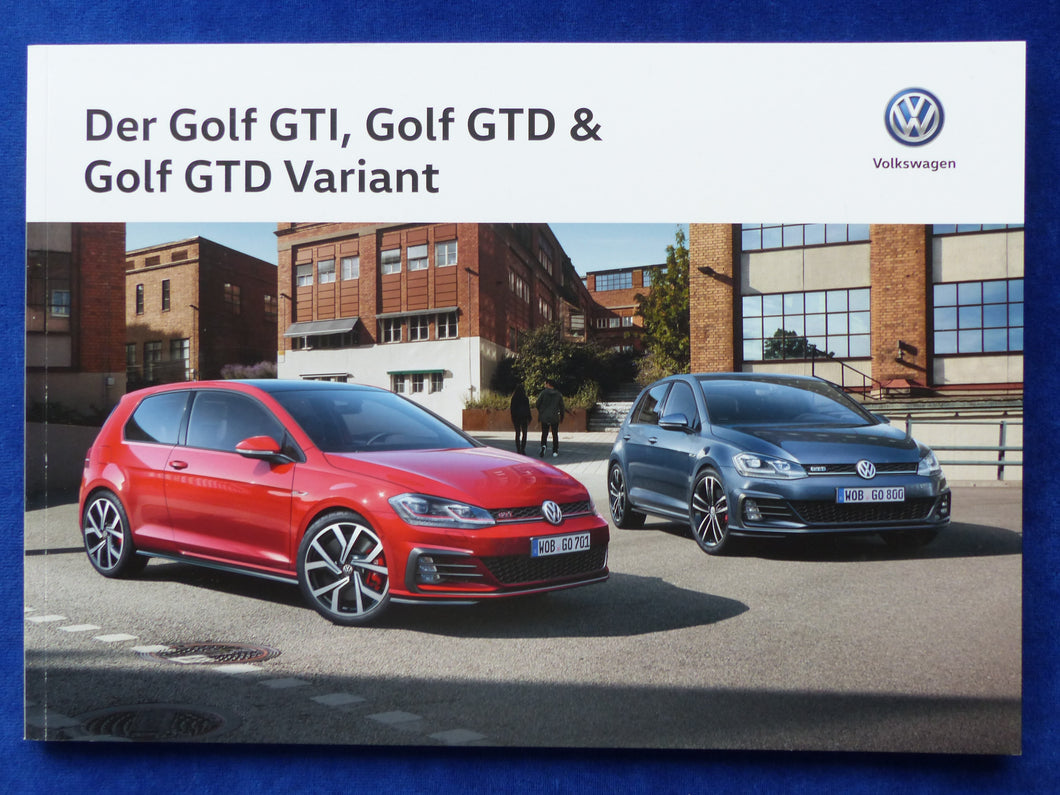 VW Golf GTI Performance GTD Variant MJ 2019 - Prospekt Brochure 01.2019
