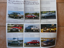 Lade das Bild in den Galerie-Viewer, Mercedes-Benz PKW Programm 190 200 300 TE 500 SL - Prospekt Brochure 06.1986
