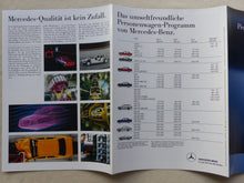 Lade das Bild in den Galerie-Viewer, Mercedes-Benz PKW Programm 190 200 300 TE 500 SL - Prospekt Brochure 06.1986

