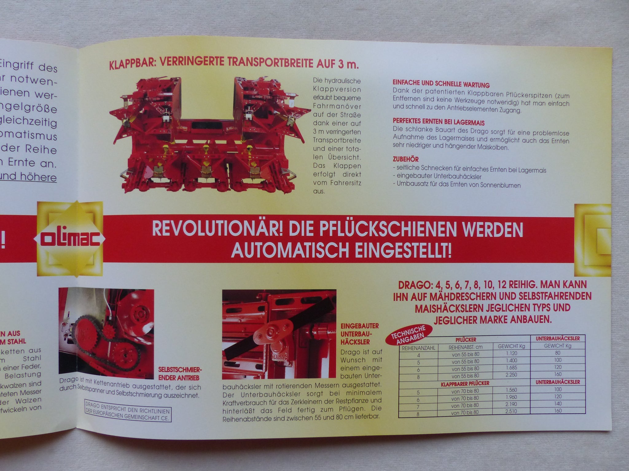 Olimac Drago Maispflücker Prospekt Brochure carbrochure