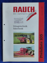 Lade das Bild in den Galerie-Viewer, Rauch Düngetechnik Sätechnik - Preisliste 105 - Prospekt Brochure 10.1997
