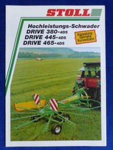 Lade das Bild in den Galerie-Viewer, Stoll Hochleistungs-Schwader Drive 380 445 465 - Prospekt Brochure 03.1996
