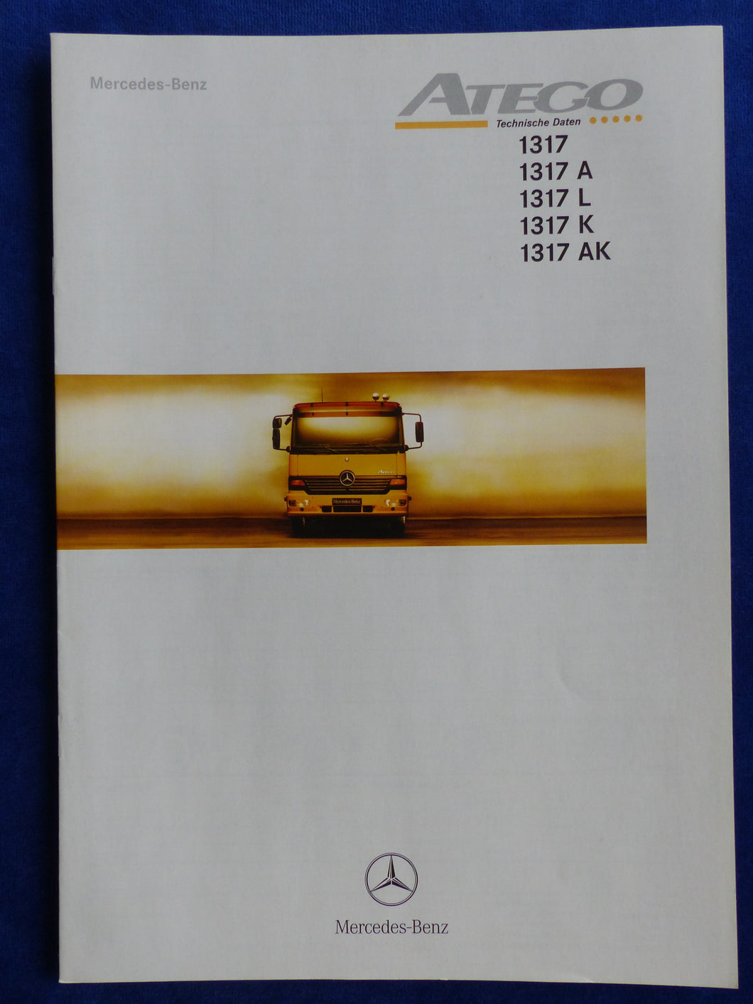 Mercedes-Benz Atego 1317 - Technische Daten MJ 1999 - Prospekt Brochure 08.1998