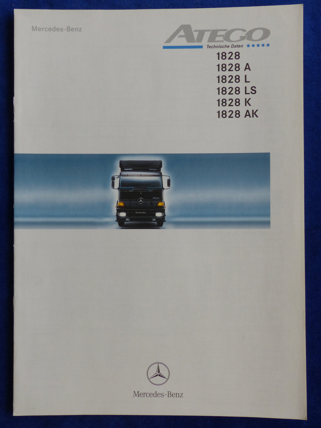 Mercedes-Benz Atego 1828 - Technische Daten MJ 1999 - Prospekt Brochure 07.1998