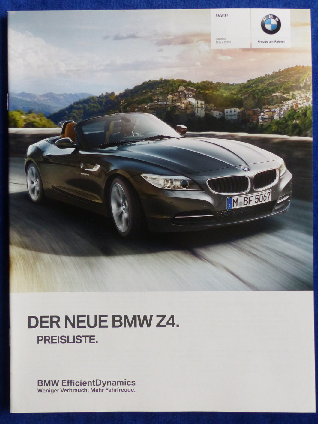 BMW Z4 sDrive 35is Typ E89 - Preisliste MJ 2013 - Prospekt Brochure 03.2013