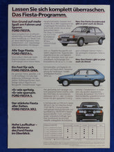 Lade das Bild in den Galerie-Viewer, Ford Fiesta Diesel Ghia S XR2 - Prospekt Brochure 01.1984
