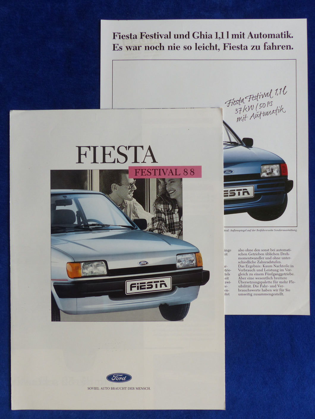 Ford Fiesta Festival Automatik Sondermodell MJ 1988 - Prospekt Brochure 12.1987