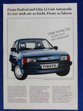 Lade das Bild in den Galerie-Viewer, Ford Fiesta Festival Automatik Sondermodell MJ 1988 - Prospekt Brochure 12.1987
