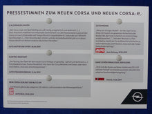 Lade das Bild in den Galerie-Viewer, Opel Corsa Corsa-e - Pressestimmen - Prospekt Brochure 2019
