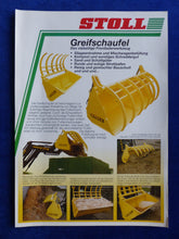 Lade das Bild in den Galerie-Viewer, STOLL Greifschaufel Frontladerwerkzeug - Prospekt Brochure 05.1997
