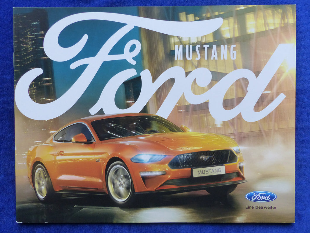 Ford Mustang GT V8 Fastback Convertible MJ 2018 - Prospekt Brochure 08.2017
