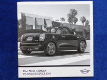 Lade das Bild in den Galerie-Viewer, Mini Cabrio Cooper S MJ 2020 - Prospekt Brochure + Preisliste 07.2019

