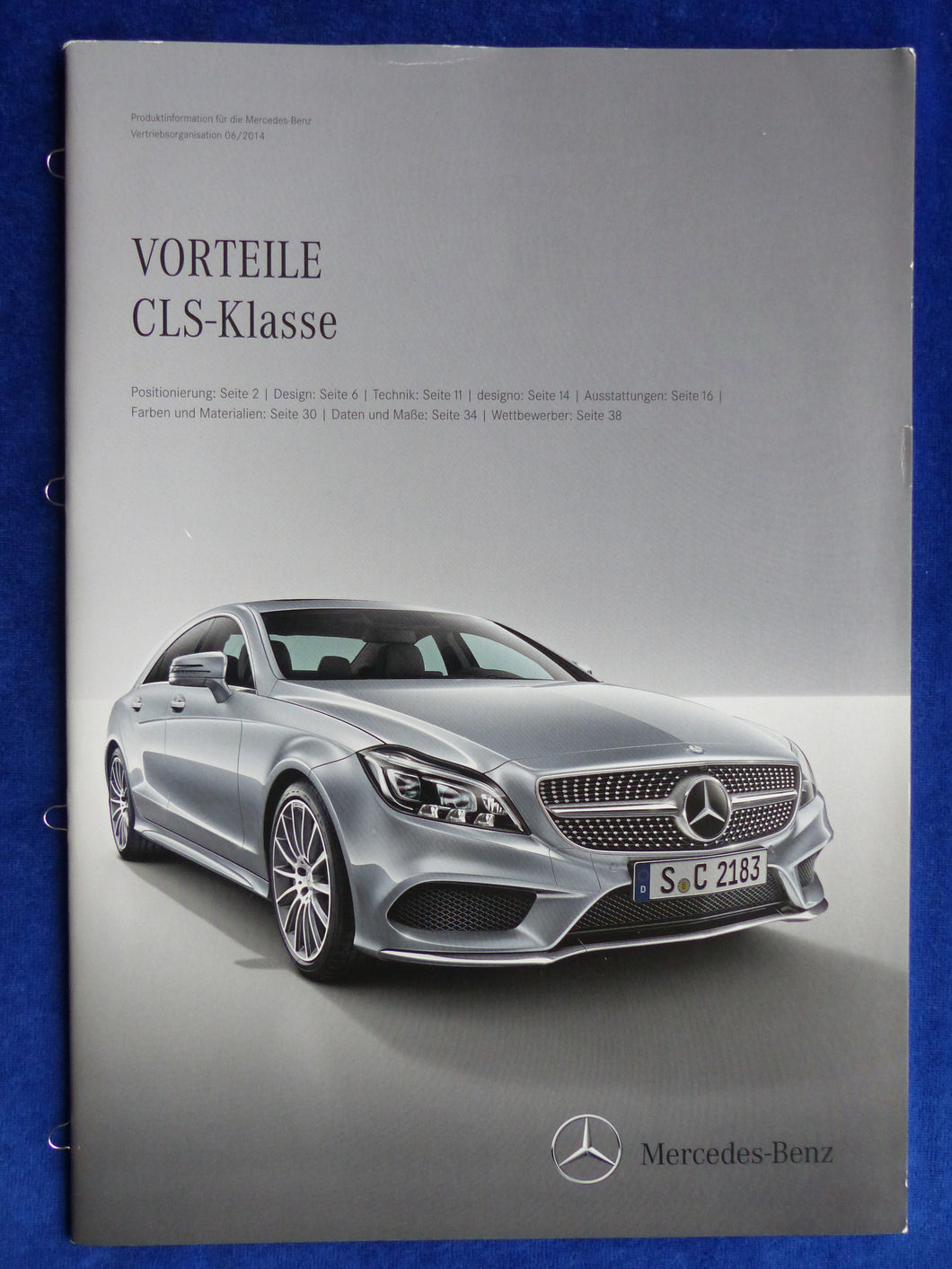 Mercedes Vorteile CLS-Klasse C218 CLS Coupe MJ 2015 - Prospekt Brochure 06.2014