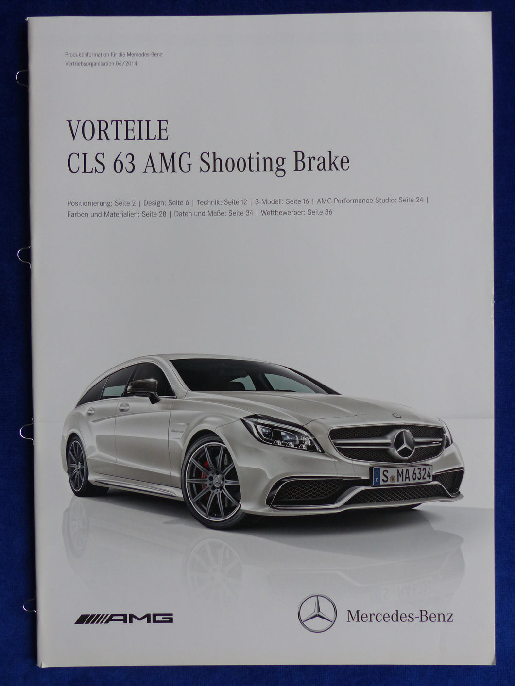 Mercedes Vorteile CLS 63 AMG Shooting Brake MJ 2015 - Prospekt Brochure 06.2014