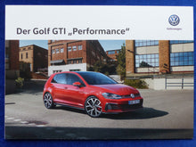 Lade das Bild in den Galerie-Viewer, VW Golf GTI Performance 2.0 TSI 245 PS MJ 2020 - Prospekt Brochure 07.2019
