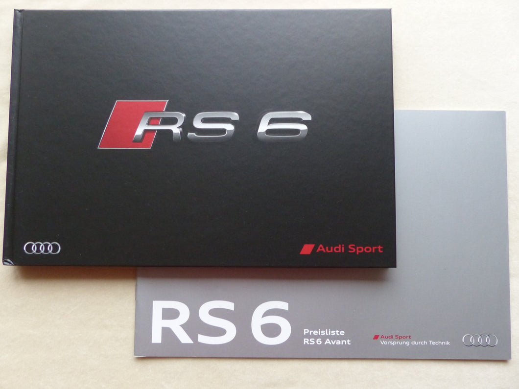 Audi RS 6 Avant quattro - Hardcover Prospekt Brochure + Preisliste 04.2015