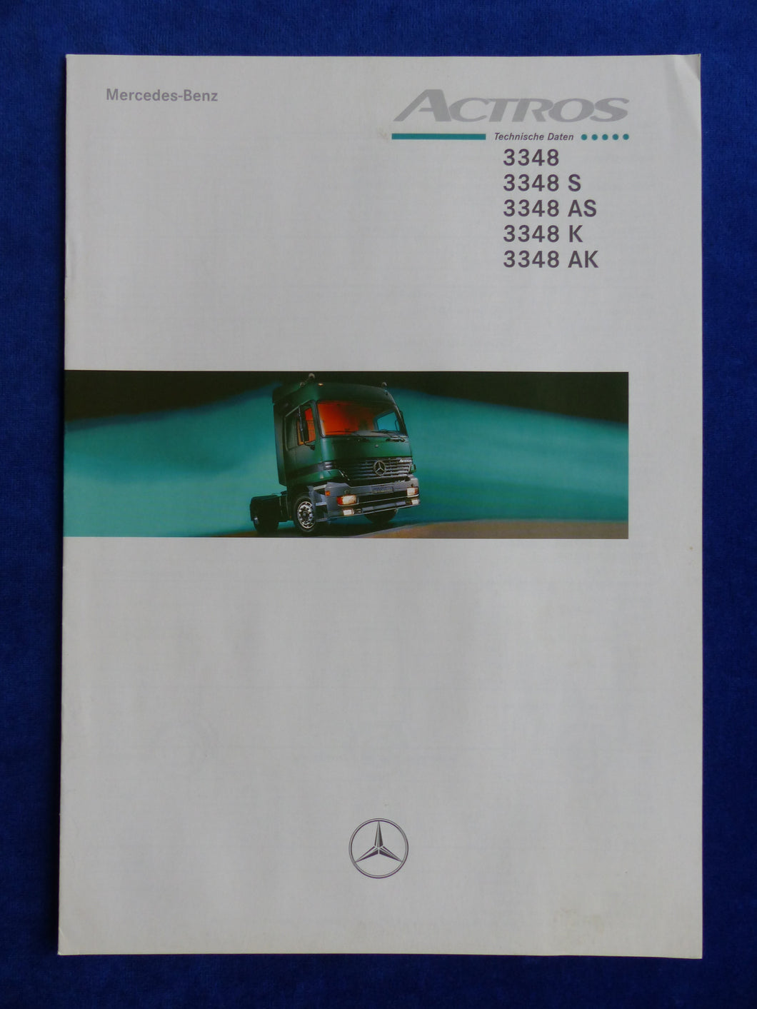 Mercedes-Benz Actros 3348 - Technische Daten - Prospekt Brochure 02.1999