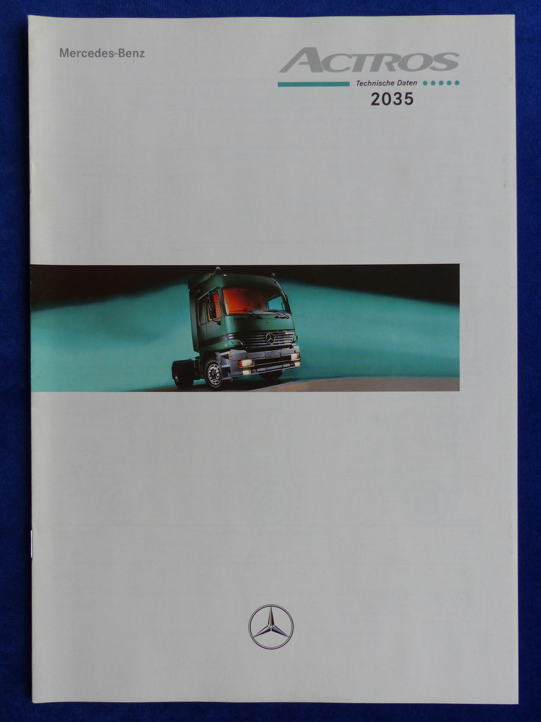 Mercedes-Benz Actros 2035 - Technische Daten MJ 1998 - Prospekt Brochure 08.1997