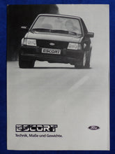 Lade das Bild in den Galerie-Viewer, Ford Escort Turnier Cabrio Technische Daten MJ 1985 - Prospekt Brochure 03.1985
