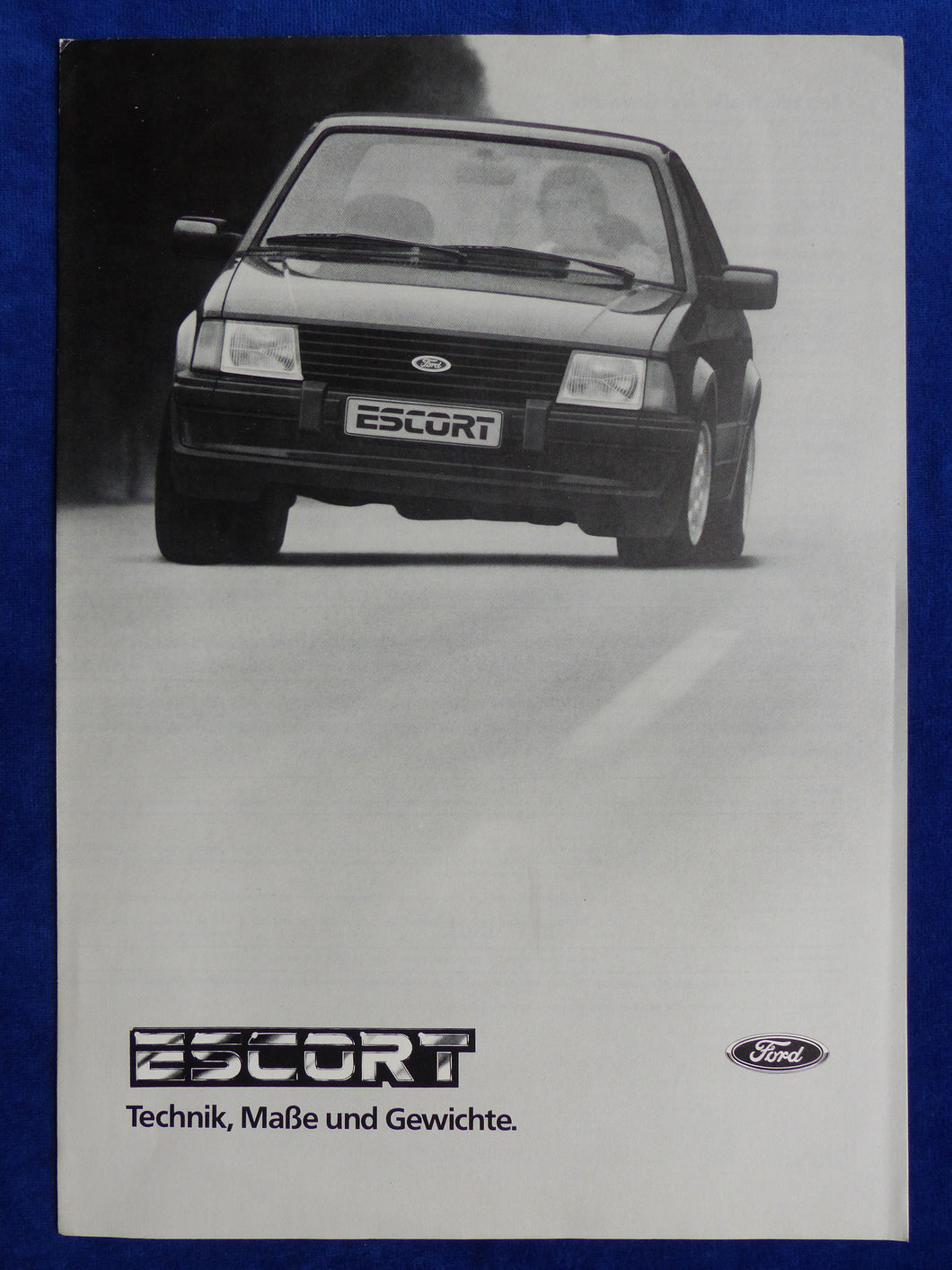 Ford Escort Turnier Cabrio Technische Daten MJ 1985 - Prospekt Brochure 03.1985