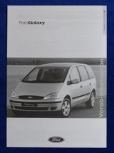 Lade das Bild in den Galerie-Viewer, Ford Galaxy Vorab-Info Facelift MJ 2000 - Prospekt Brochure + Preisliste 04.2000
