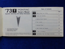 Lade das Bild in den Galerie-Viewer, Pontiac 1973 Bonneville Catalina - US-Betriebsanleitung Owner&#39;s Manual 1972 USA
