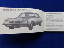Lade das Bild in den Galerie-Viewer, Pontiac 1973 Bonneville Catalina - US-Betriebsanleitung Owner&#39;s Manual 1972 USA
