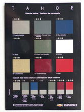 Lade das Bild in den Galerie-Viewer, Chevrolet Tahoe - Farben &amp; Polster - Prospekt Brochure 2001
